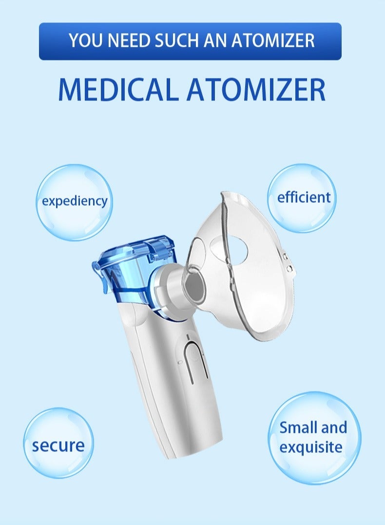جهاز البخار المتنقل من جيفما للبالغين والاطفال، مرطب صغير بالموجات فوق الصوتية للاستخدام المنزلي والسفر، مع اقنعة وقطع للفم (جهاز استنشاق) - Image 3